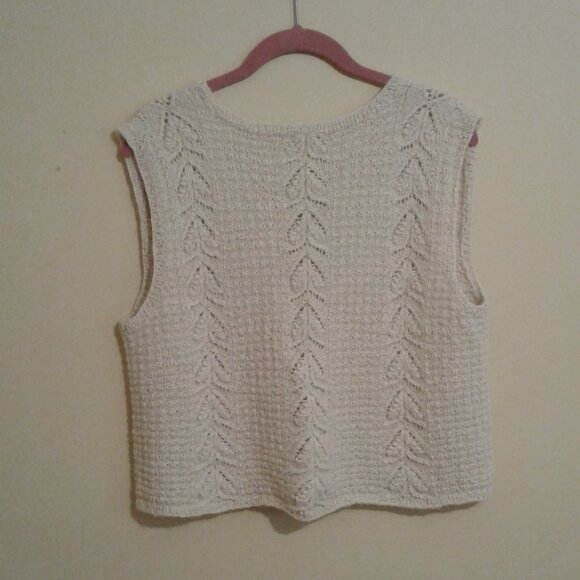 Baby alpaca hand knit vest - Picture 4 of 7